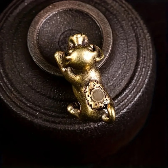 Brass dog - Picture 3 of 8